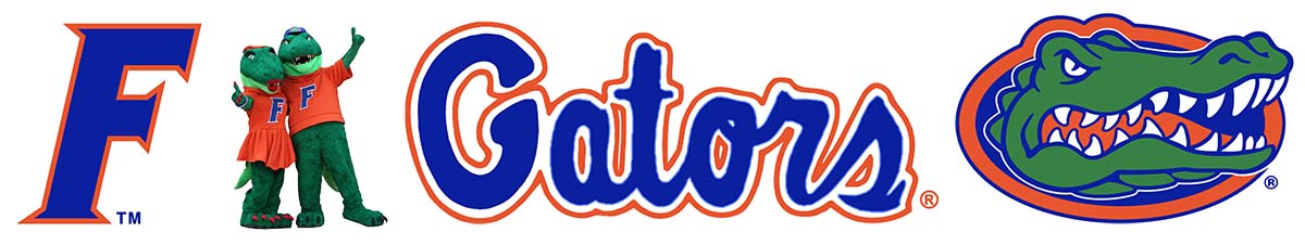 Flying "F" Logo, Albert & Alberta, "Gators" logo, Gator Head logo