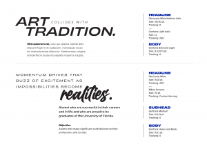 Typesetting examples that used combined font families and weights. the first example combines Obviously Wide Medium Italic with Gentona Light Italic. The second example combines Obviously Wide with Billion Dreams.