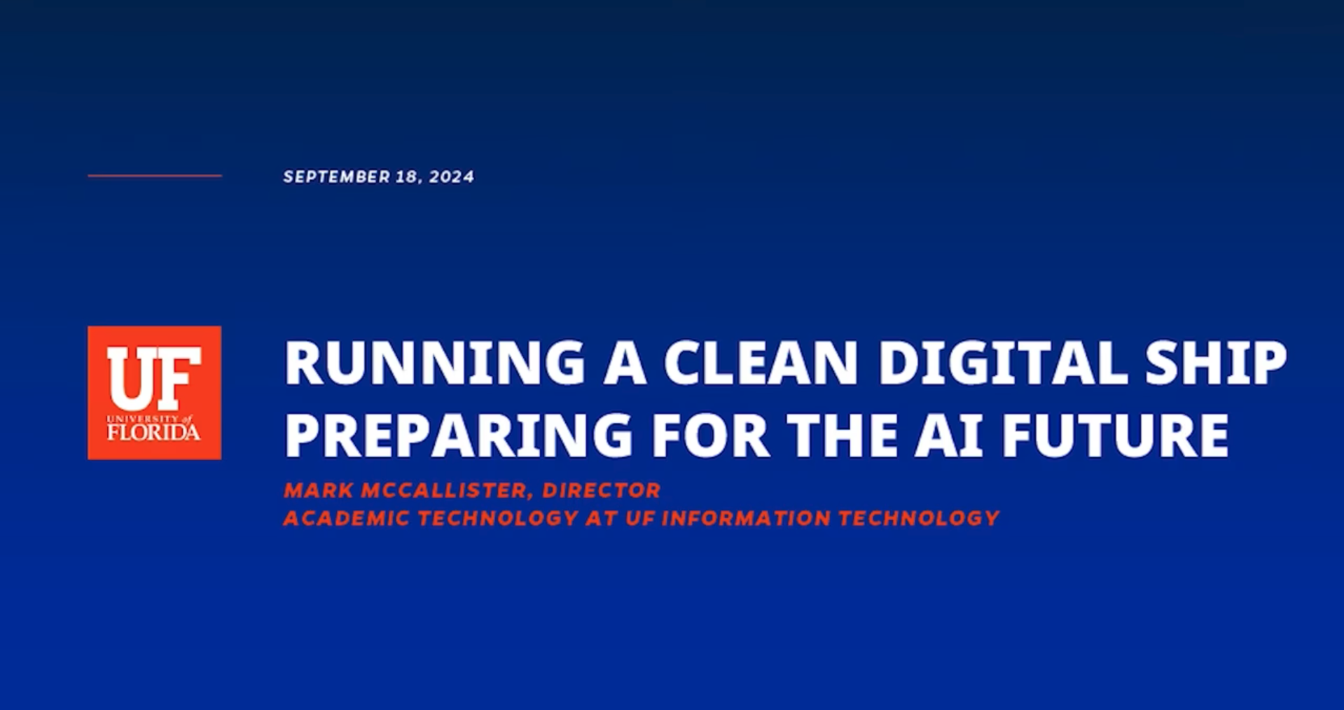 Play Video about Running a Clean Digital Ship: Preparing for the AI Future.