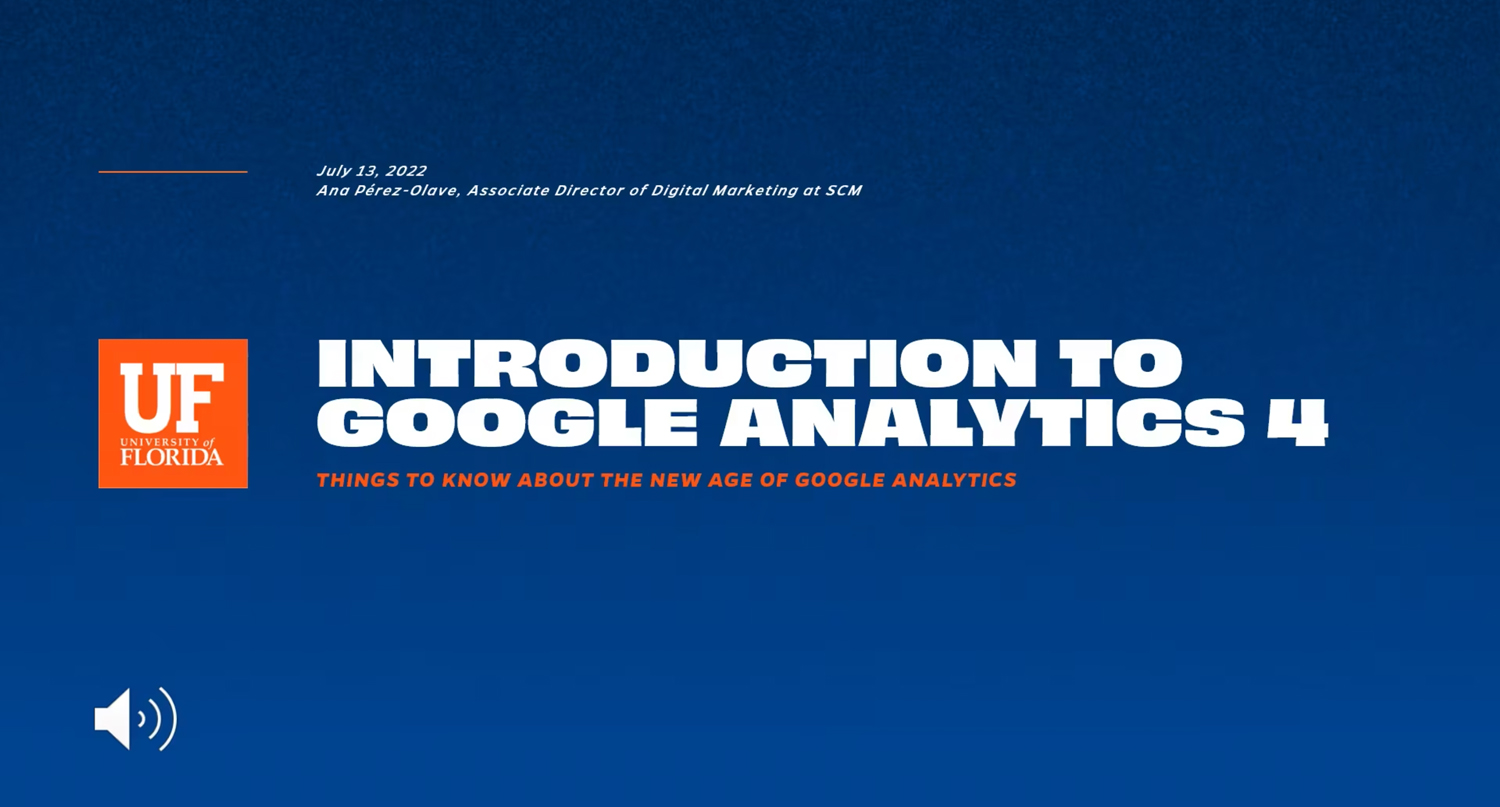 Play Video about Introduction to Google Analytics 4.